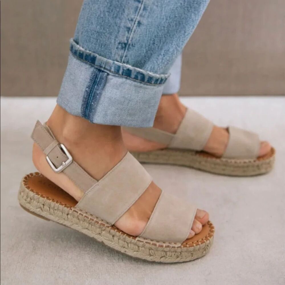 Alohas Tan Double Strap Espadrille UK 36/ US 6